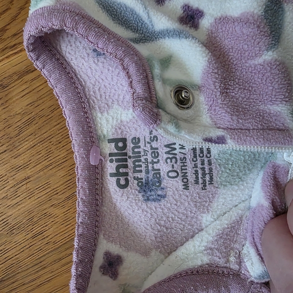 Carter's Cozy Pink and Purple Footies - Picture 3 of 3